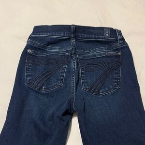 DOJO 7 For All Mankind Women's Dark Blue Boot Cut Jeans